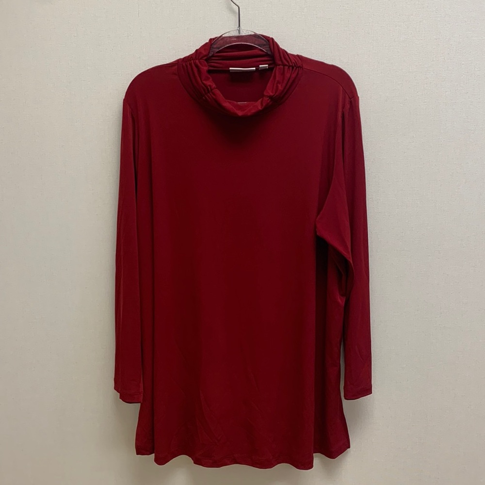 Susan Graver Cranberry Tunic • Sz 2X